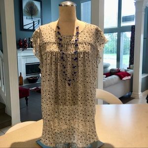 Zac & Rachel Black And White Spotted Blouse